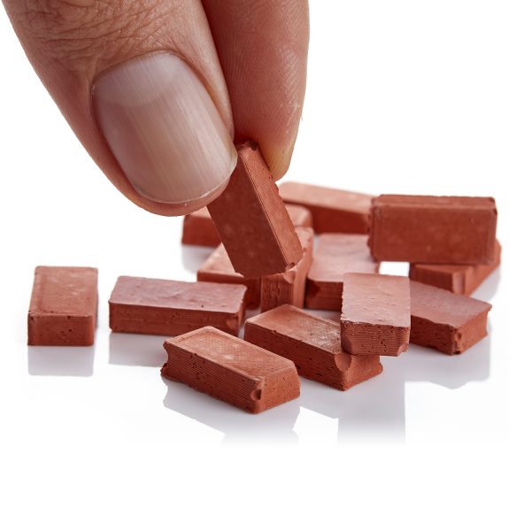 1:12 Scale Mini Red Solid Brick (50 PK) - Image 2