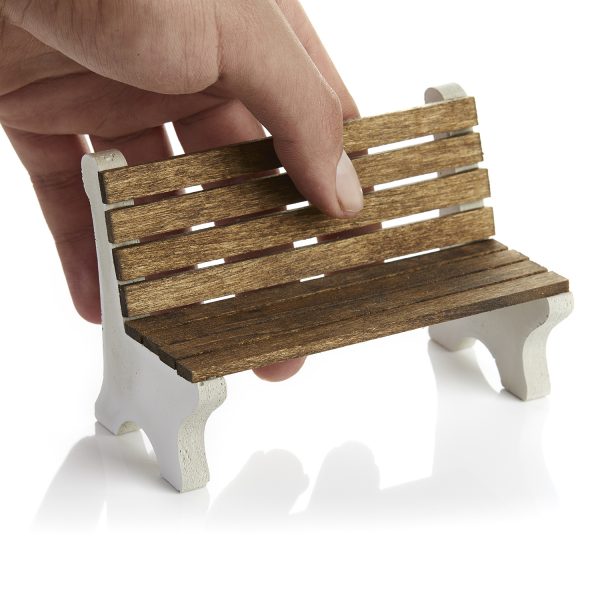 1:12 Scale Mini Outdoor Bench - Image 5