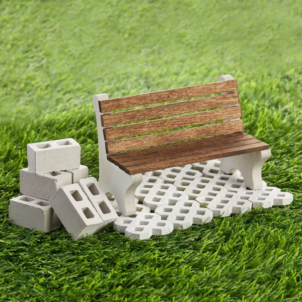 1:12 Scale Mini Outdoor Bench