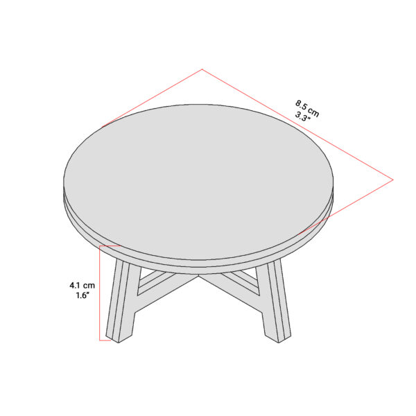 1:12 Scale Coffee Table - JEZVA - Image 11